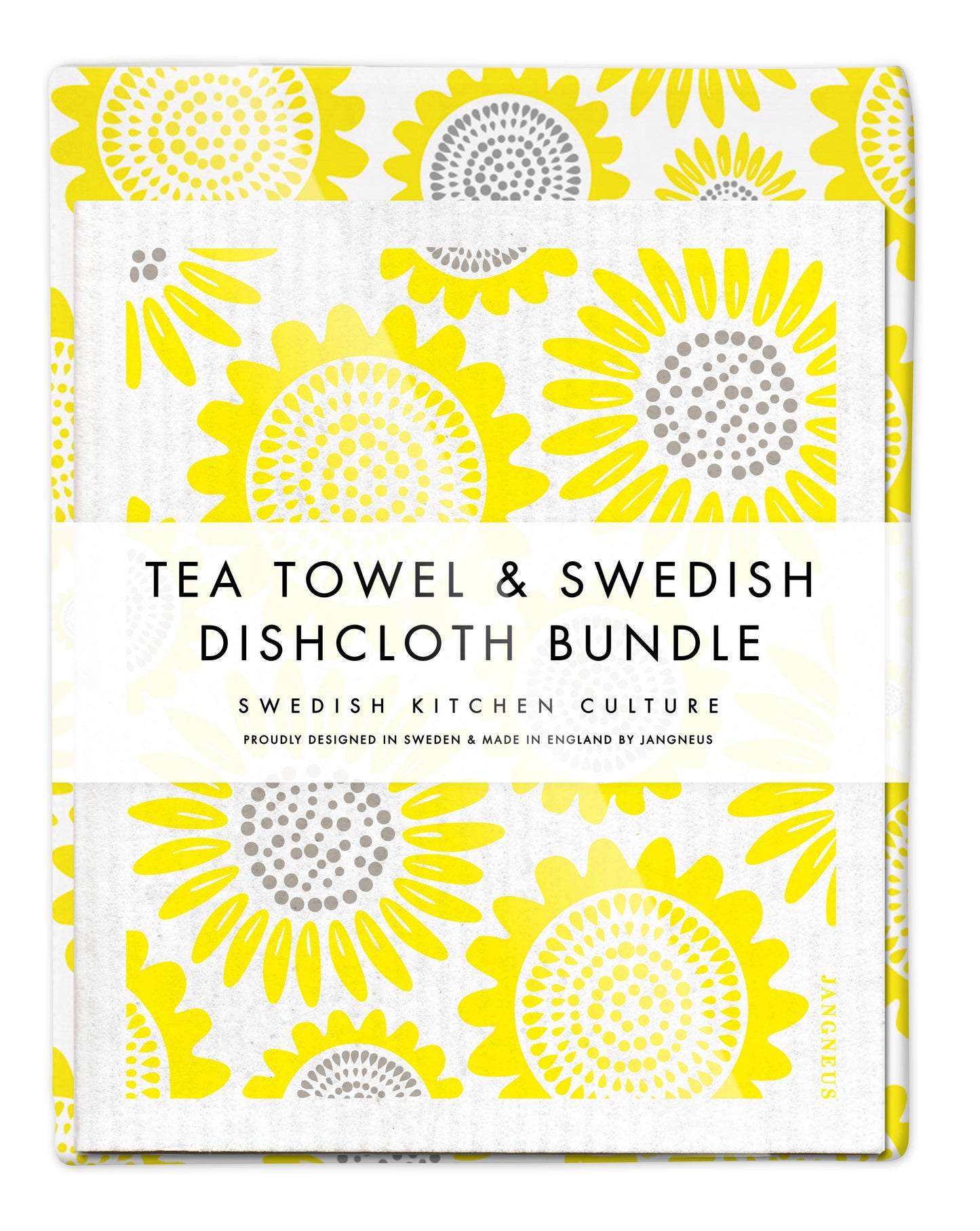 Swedish Dishcloth & Tea Towel Bundle - Sunflower Yellow