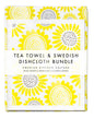 Swedish Dishcloth & Tea Towel Bundle - Sunflower Yellow