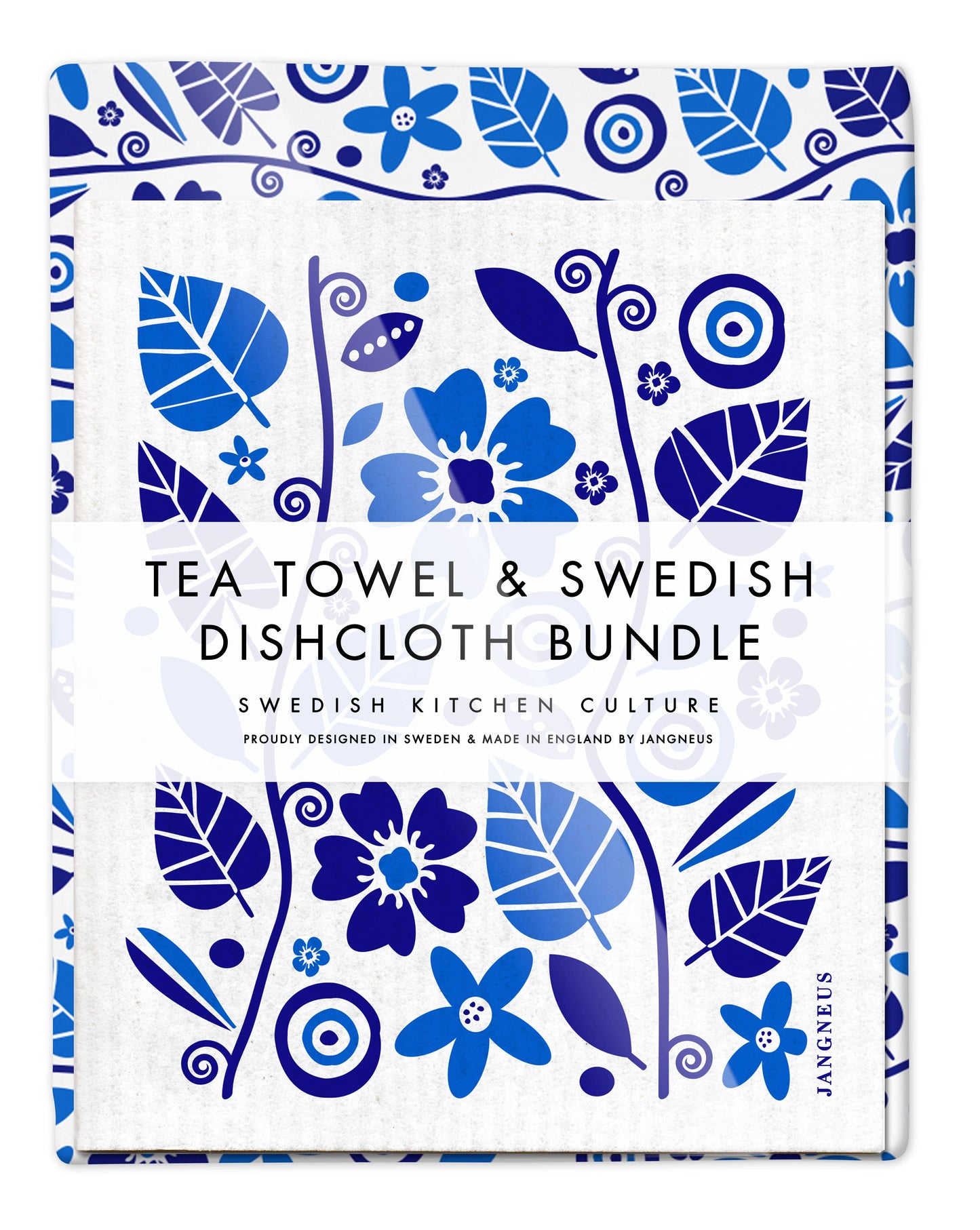 Swedish Dishcloth & Tea Towel Bundle - Blue