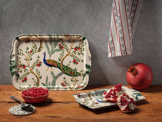 Peacock Metal Tray - Small