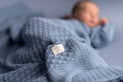 Blue Square Baby Blanket